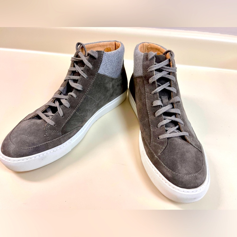 Eleventy Gray High-Top Sneakers